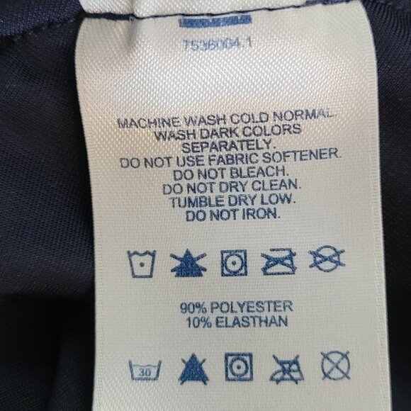 LAND'S END BLUE VELVET VELOUR WOMEN'S TOP BLOUSE EUC L XL - Picture 9 of 9